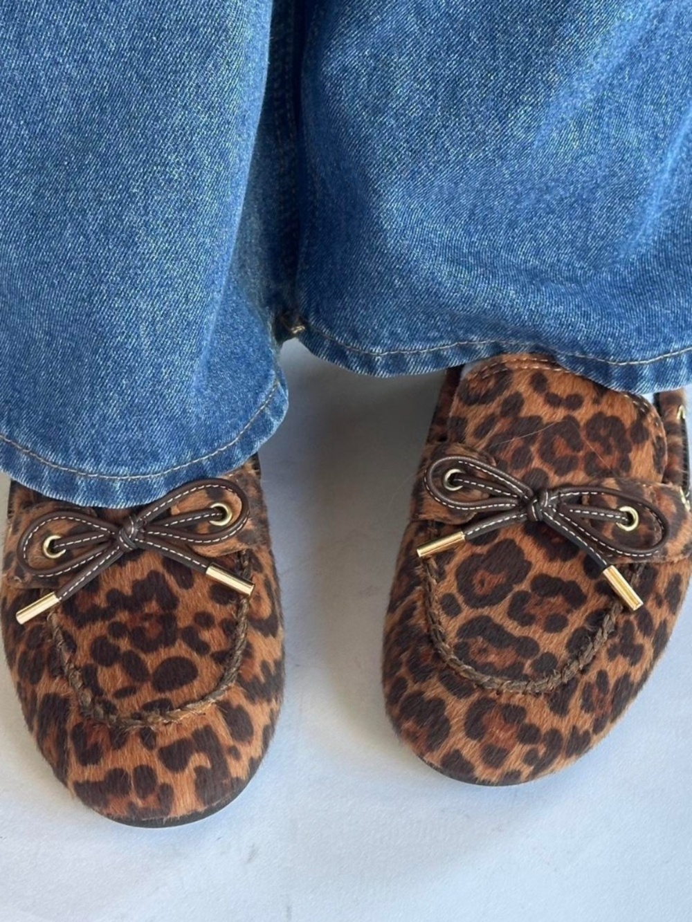 H&M Leopard Loafers Boat Shoes Size 6